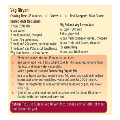 Suhana Veg Biryani Mix 50 g