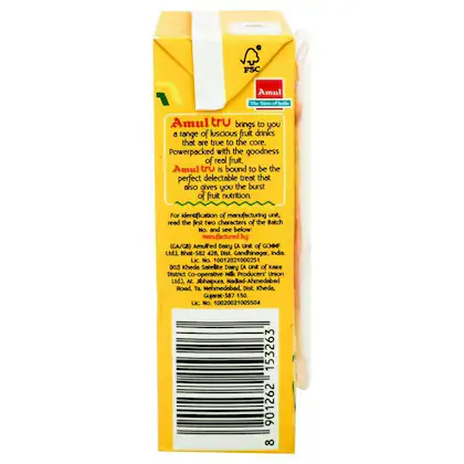 Amul Tru Mango Drink Tetra Pack 150 ml