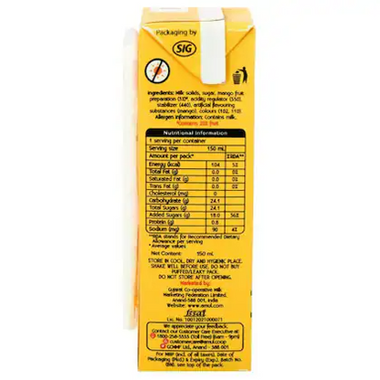 Amul Tru Mango Drink Tetra Pack 150 ml
