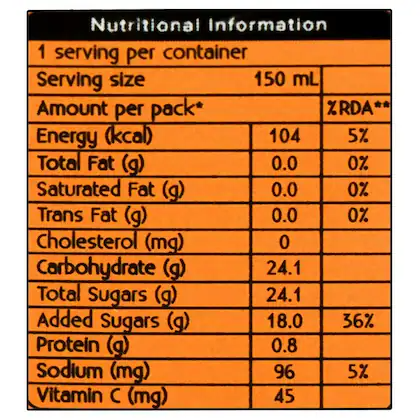 Amul Tru Orange Drink Tetra Pack 150 Ml