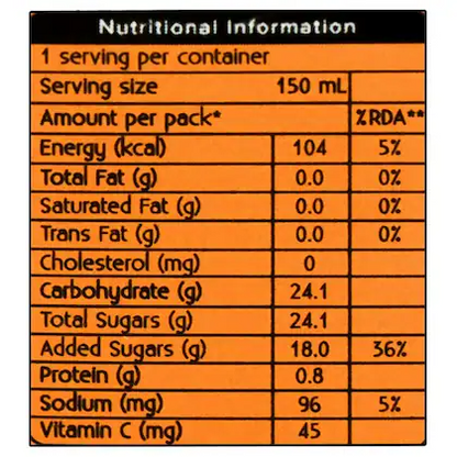 Amul Tru Orange Drink Tetra Pack 150 Ml