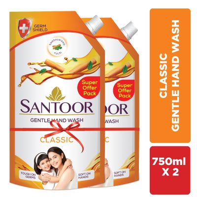 Santoor Classic Handwash Bogo 650 ml