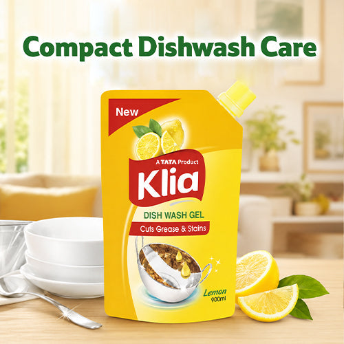 Klia Dishwash Gel Pouch, 900 ml