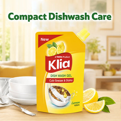 Klia Dishwash Gel Pouch, 900 ml