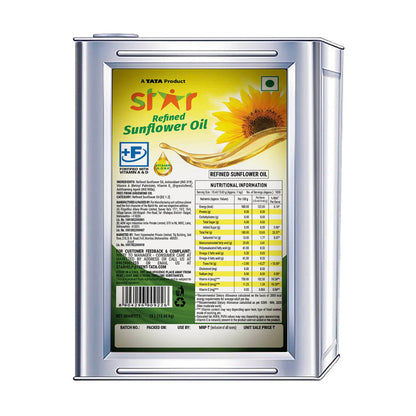 Star Refined Sunflower Oil Tin 13 kg