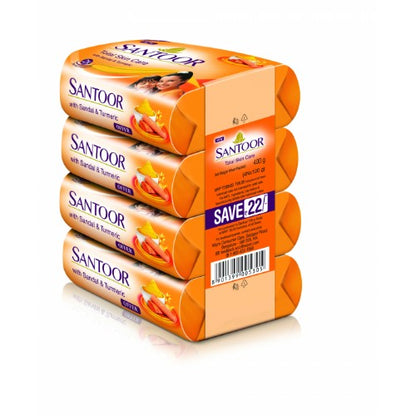 Santoor Sandal & Turmeric Soap 100gx4