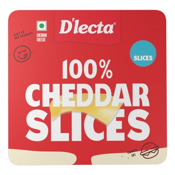 D'Lecta Natural Cheddar Cheese Slice 200 g