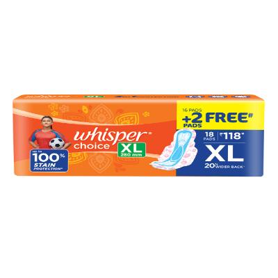 Whisper Choise Xl San Pad pack of 18