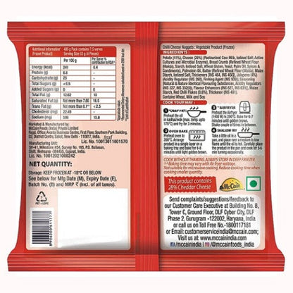 Mccain Chilli Cheesy Nuggets 400 g