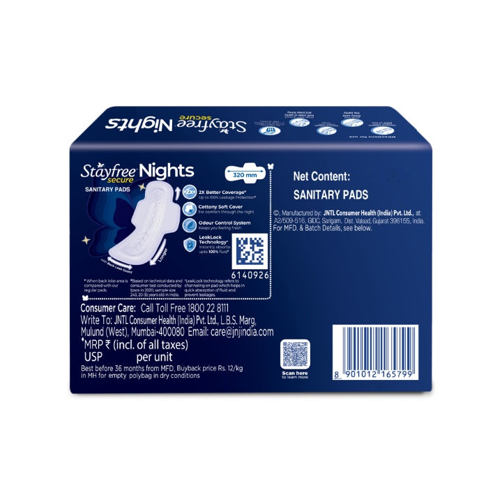 Stayfree Secure Nights pack of 18