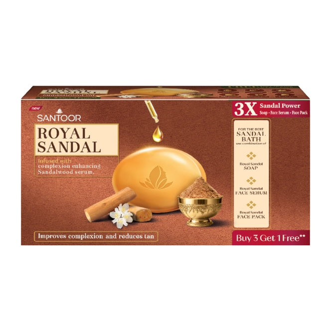 Santoor Royal Sandal Soap 125 g b3g1