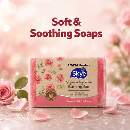 Skye Rejuvenating Rose Bathing Bar, 125 g