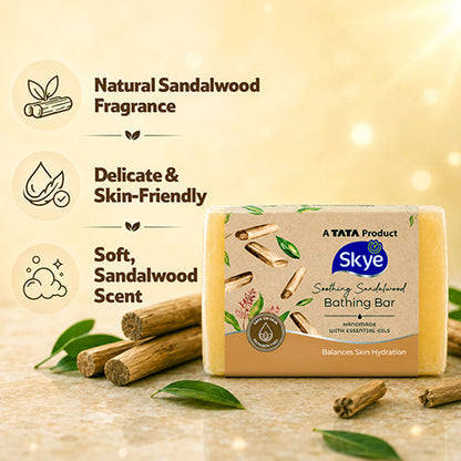 Skye Soothing Sandalwood Bathing Bar, 125 g