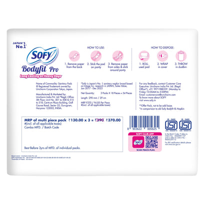 Sofy Bodyfit Xl Sanpad Combi pack of 3