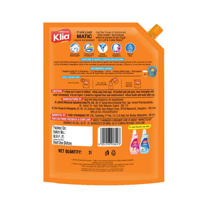 Klia Front Load Liquid Detergent 2 ltr