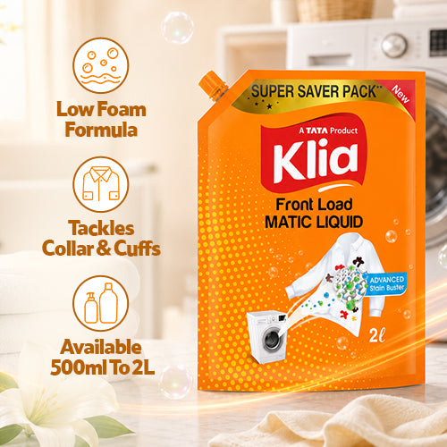Klia Front Load Liquid Detergent, 2 L