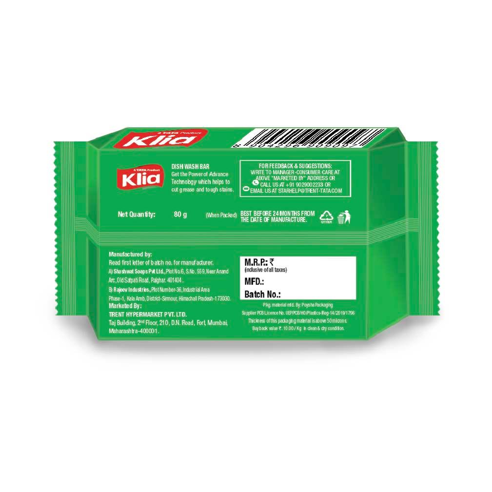 Klia Dishwash Bar 80g
