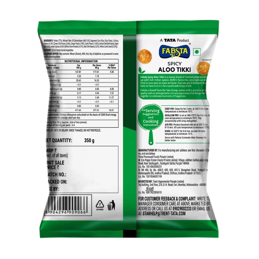 Fabsta Aloo Tikki 350 g