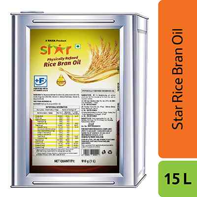 Star Rice Bran Oil Tin 15 ltr