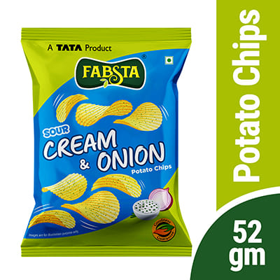 Fabsta Sour Cream N Onion Potato Chips 48 Gm