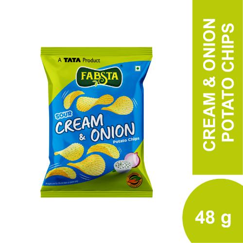 Fabsta Sour Cream N Onion Potato Chips 48 Gm