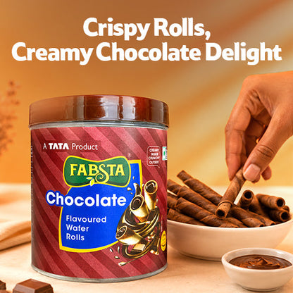 Fabsta Chocolate Flavoured Wafer Roll 250 g