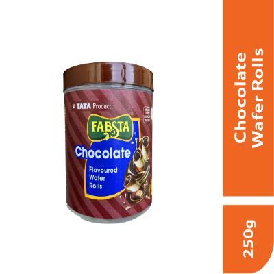 Fabsta Chocolate Flavoured Wafer Roll 250 gm