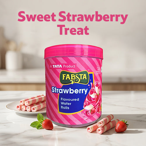 Fabsta Strawberry Wafer Roll, 250 g