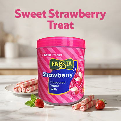Fabsta Strawberry Wafer Roll, 250 g