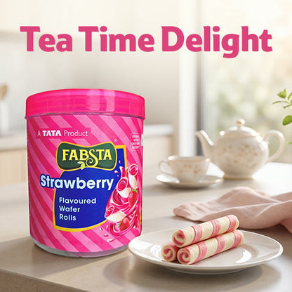 Fabsta Strawberry Wafer Roll, 250 g