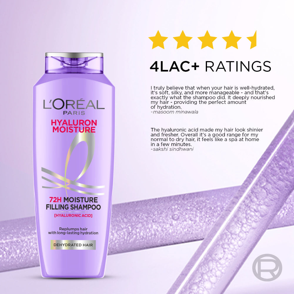 L'Oreal Paris Hyaluron 72H Moisture Filling Shampoo 396 ml
