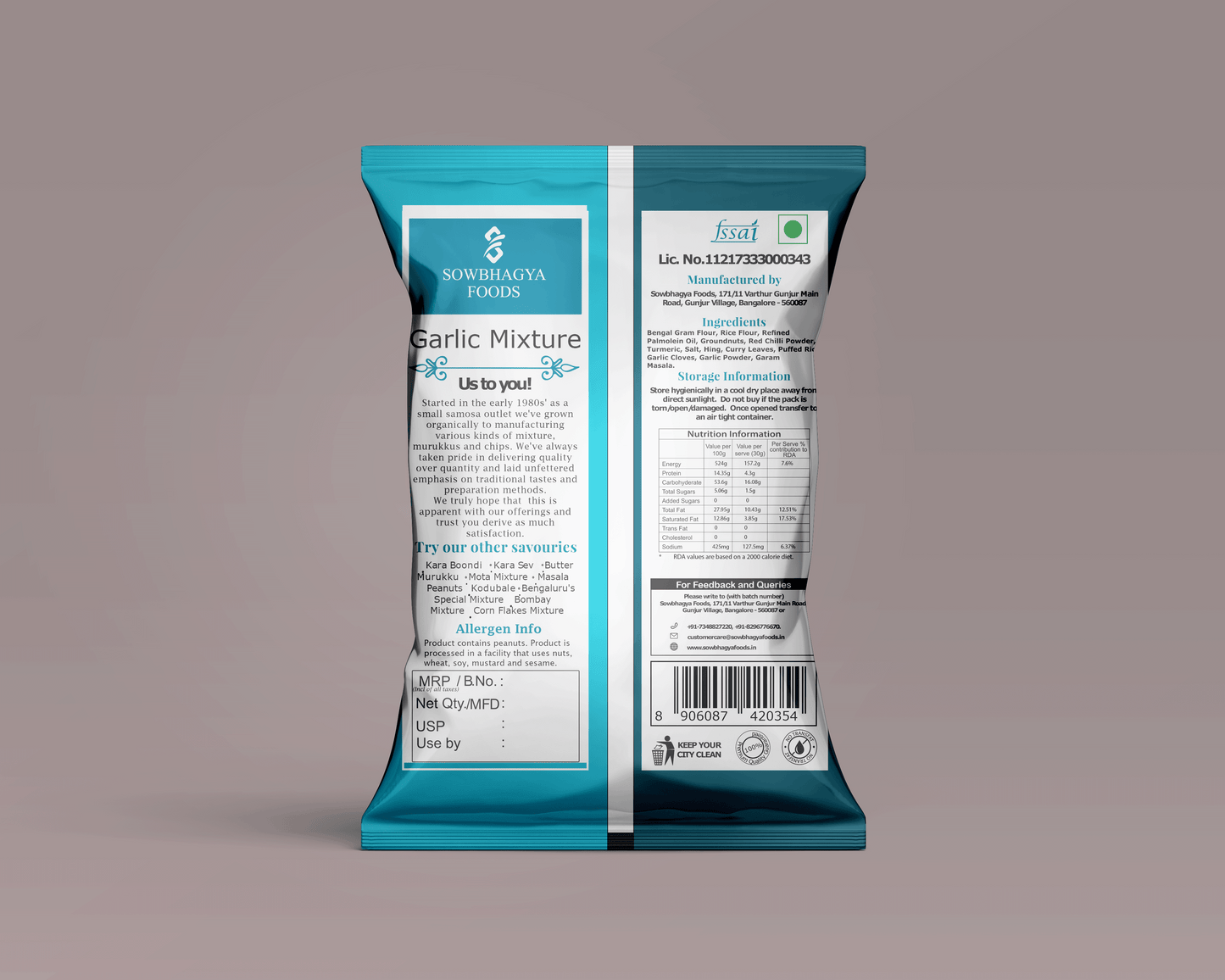 Sowbhagya Garlic Mixture 500 gm