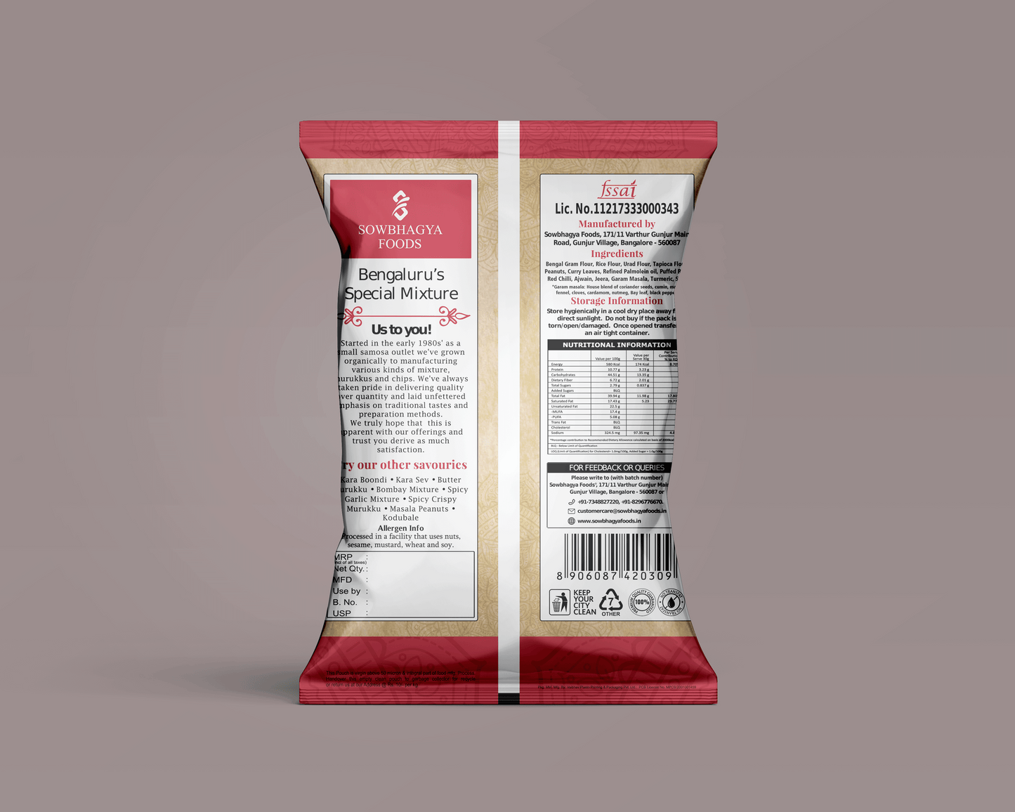 Sowbhagya Bengaluru Special Mixture 500 gm