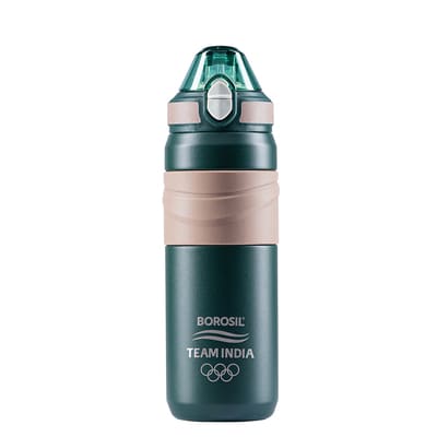 Borosil Adventure Green 560 Ml Water Bottle pack of 1