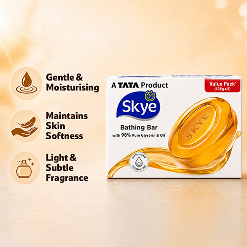 Skye Pure Glycerine Soap, Pack of 3 (125 g)