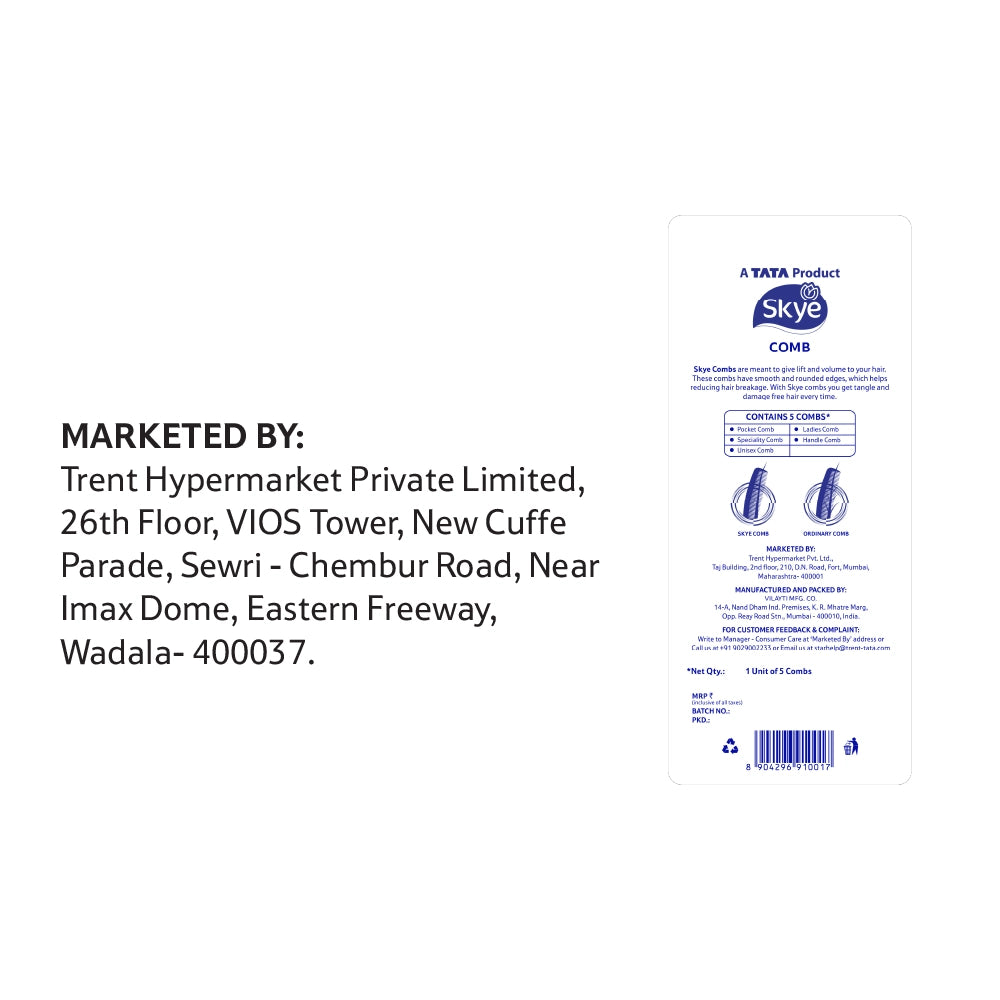 Skye Combs Pack Of 5 pcs