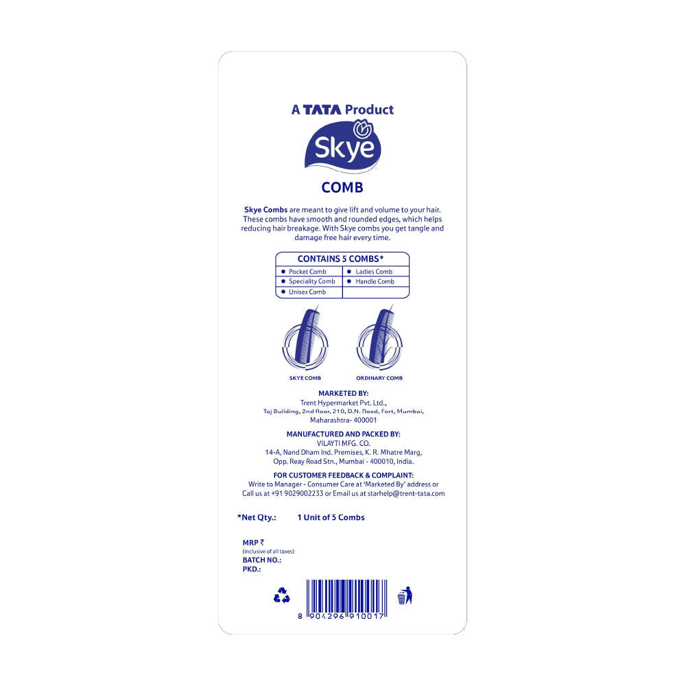 Skye Combs Pack Of 5 pcs