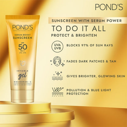 Ponds Serum Boost Sunscreen Cream Spf 55 100 g