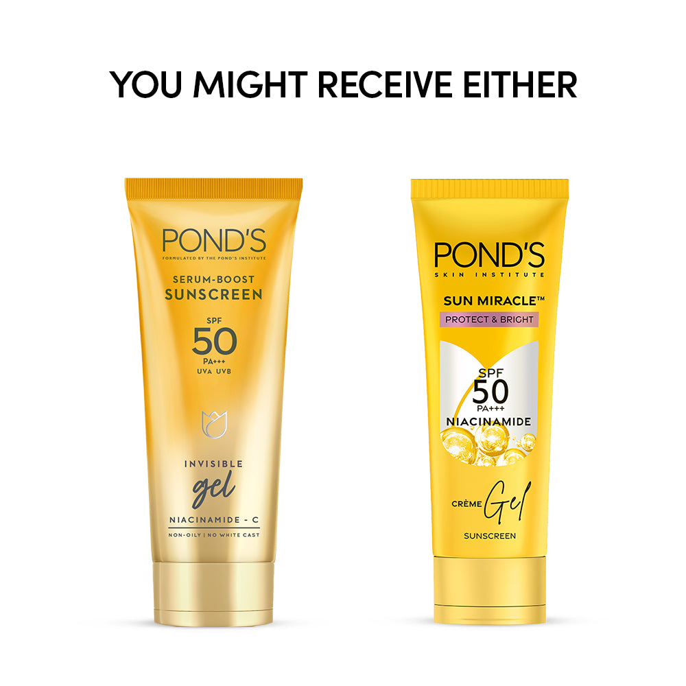Ponds Serum Boost Sunscreen Gel Spf 50 100 gm