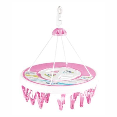 Smartle Cloth Hanger Round Pink with 24 clips