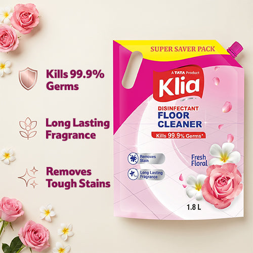 Klia Disinfectant Floor Cleaner Floral, 1800 ml