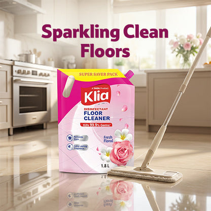 Klia Disinfectant Floor Cleaner Floral, 1800 ml