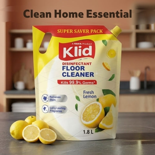 Klia Disinfectant Floor Cleaner Lemon, 1800 ml