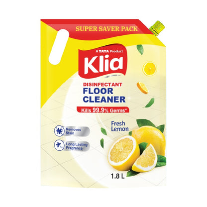 Klia Disinfectant Floor Cleaner Lemon, 1800 ml
