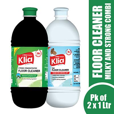 Klia Floor Cleaner Milky And Strong Combi 2X1 Ltr