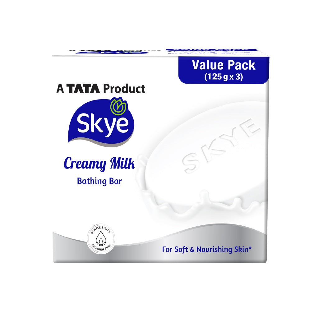 Skye Creamy Bathing Soap, Pack of 3 x 125 g