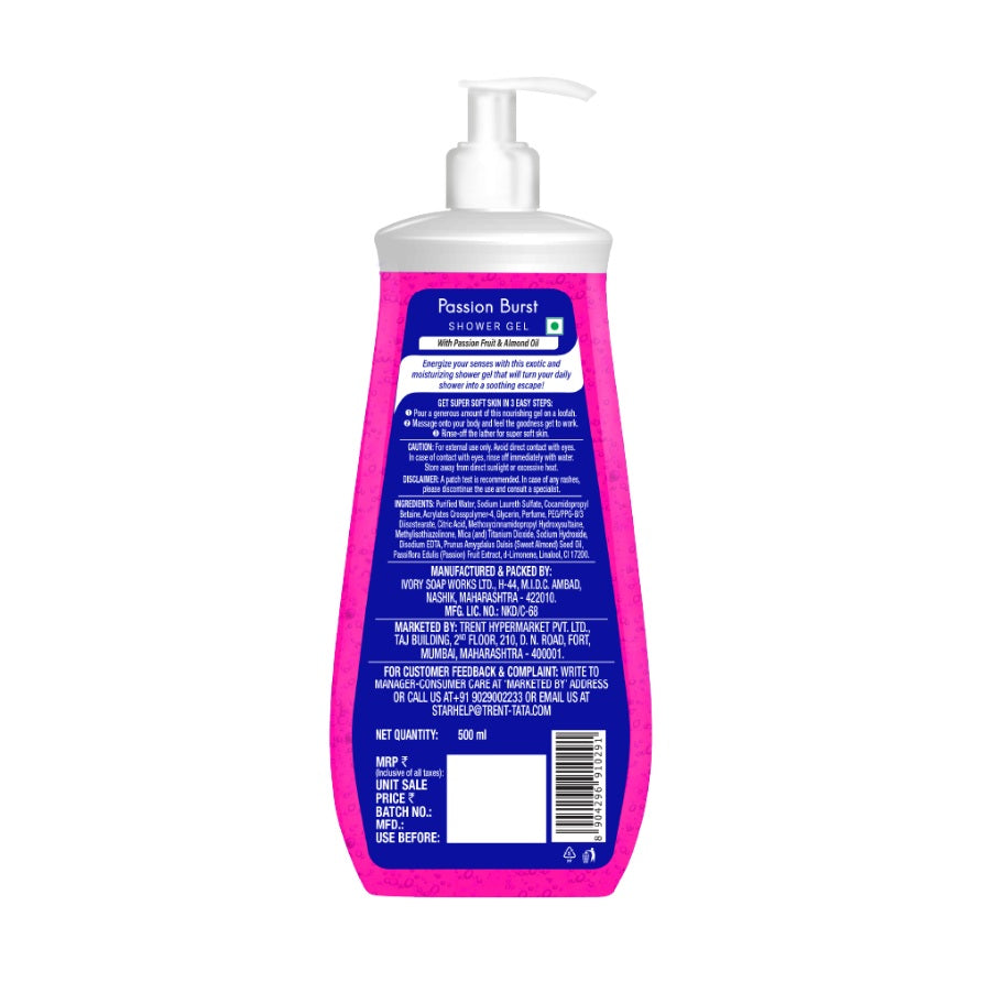 Skye Passion Burst Shower Gel, 500 ml