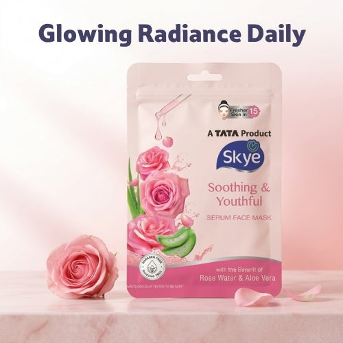 Skye Rose Water & Aloe Vera Face Sheet Mask, Pack of 1