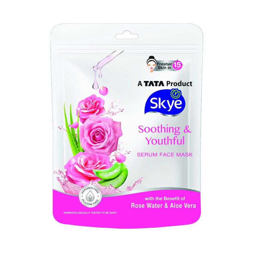Skye Rose Water & Aloe Vera Face Sheet Mask, Pack of 1