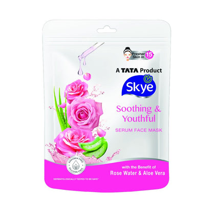 Skye Rose Water & Aloe Vera Face Sheet Mask, Pack of 1